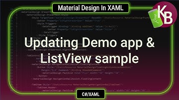 C# - Updating Demo app and ListView sample