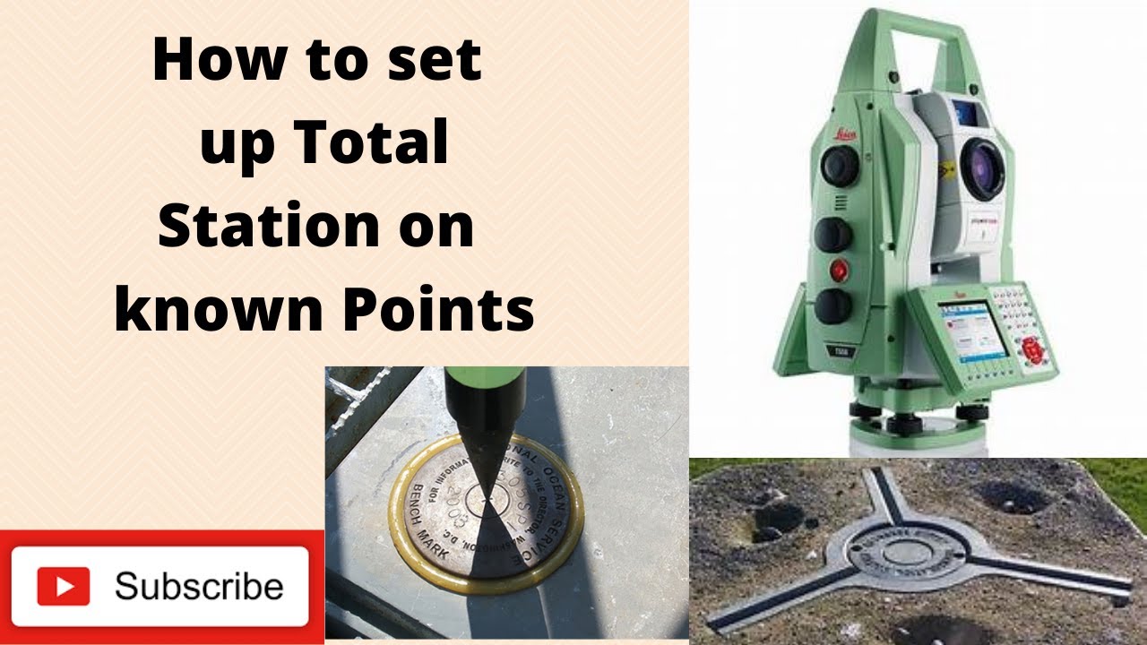 How to set up leica total station on known points. - YouTube