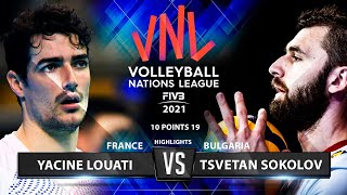 Yacine Louati vs Tsvetan Sokolov | France vs Bulgaria | VNL 2021 (HD)