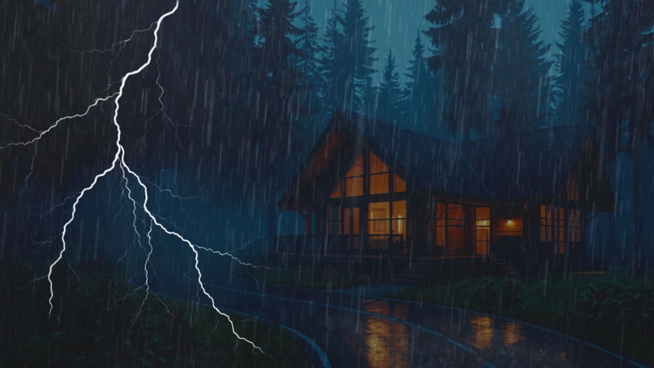 Lluvia Intensa y Truenos Poderosos 🌧⚡ Sonidos para Dormir Toda la Noche ...