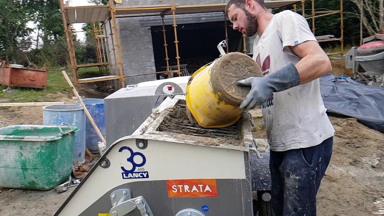 Lancy Machine Strata Lancy pump diesel plastering machine - YouTube
