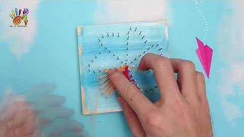 LÀM TRANH CHỈ ĐINH CHONG CHÓNG MINI ĐÙ MÀU