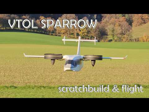Homemade Sparrow VTOL RC (Prototype Trifan-600 Depron) #VTOL #rcairplane #homemade #flightvideo