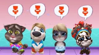 My Talking Hank Vs Talking Tom 2 Vs Talking Angela 2 Vs Talking Tom Gameplay Part 38