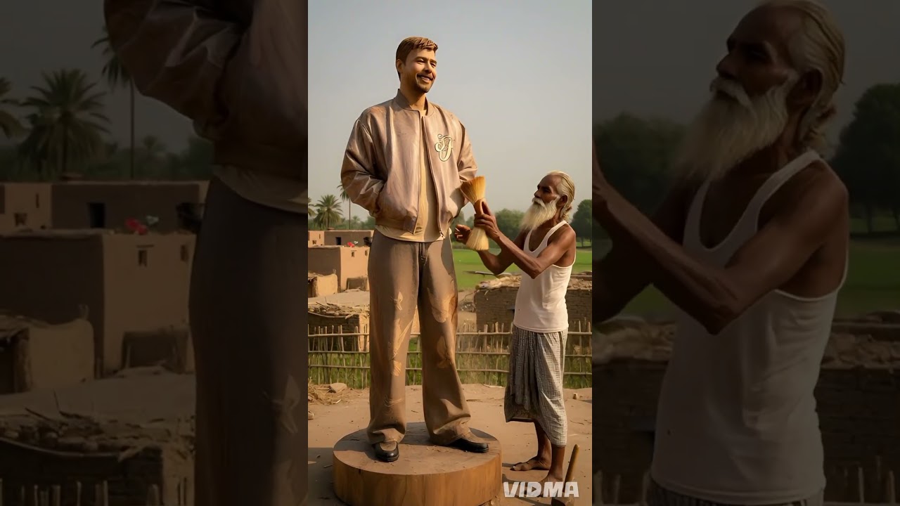 Old Village Artist Builds a Life-Size Statue