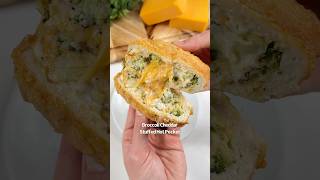 High Protein Broccoli Cheddar Stuffed Crispy Hot Pocket 🤤🙌🔥