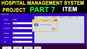 Hospital Management System project in Java Mysql Part 7