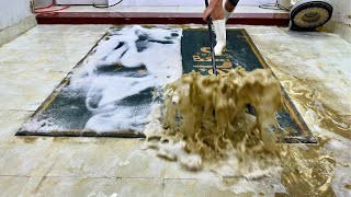 Muddy carpet cleaned - Relaxing and satisfying cleaning.