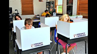 Privacy Shields (Carrels) for Student Desks. Testing dividers for the classroom. Privacy folders.
