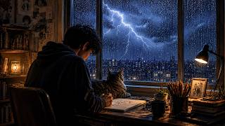 🌧️ Drawing in the Rain | Relaxing Ambience for Focus and Creativity 🎨