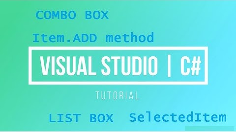 Combo Box, List Box and Button using Visual Studio Using C#  || MJ