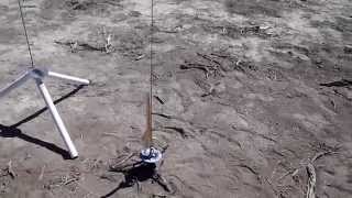 Estes Taser Twin 2 Stage model rocket launch