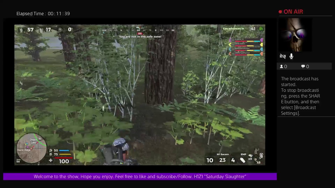 OffTheTopOMyHead's Live PS4 H1Z1 "Saturday Slaughter"