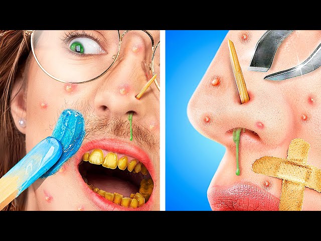 From Nerd to Popular! Extreme Makeover With Beauty Gadgets from TikTok! class=