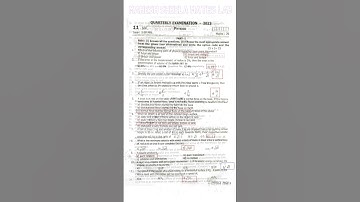 11th Physics Quarterly Exam Question Paper 2023 |Tirupattur Dt.| English Medium #shorts #11thphysics