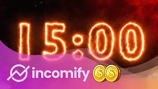 15 Minute Countdown 🔥FIRE Timer | Visit INCOMIFY