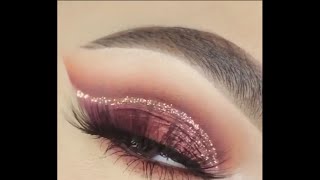 GLITTER CUT CREASE EYE MAKEUP TUTORIAL screenshot 4