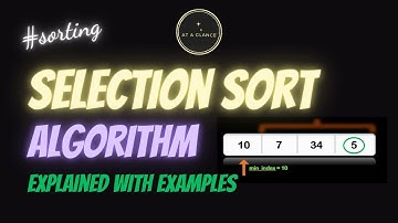 Selection Sort Algorithm | At A Glance! | #selectionsort