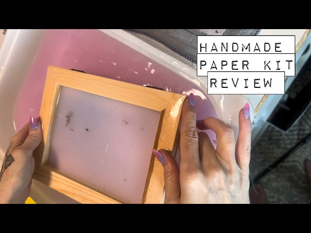 Handmade paper making kit review // let's make paper using scraps! 