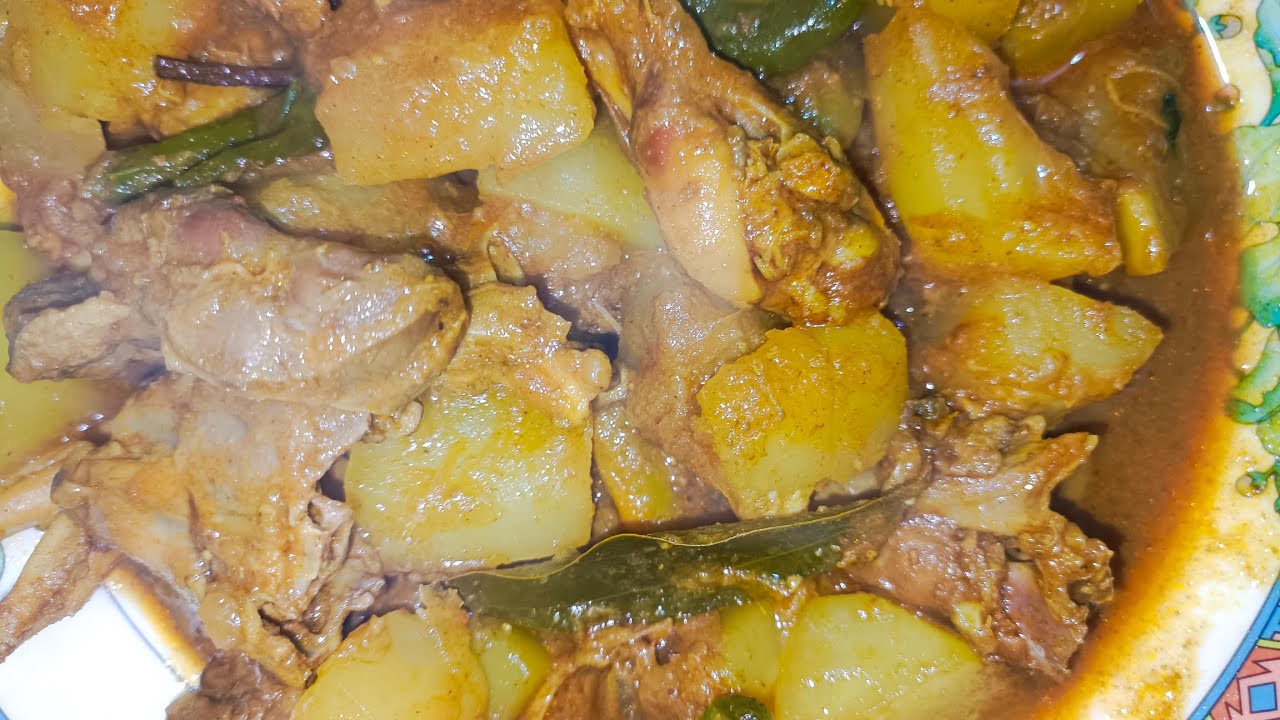 মুরগির মাংস দিয়ে পেঁপের  তরকারি দারুন মজাদার একটা তরকারি। Pepe and chicken curry. 