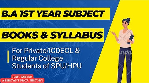 ||Books & Syllabus of B.A1st year major/minor History for private/ICDEOL®ular college students||
