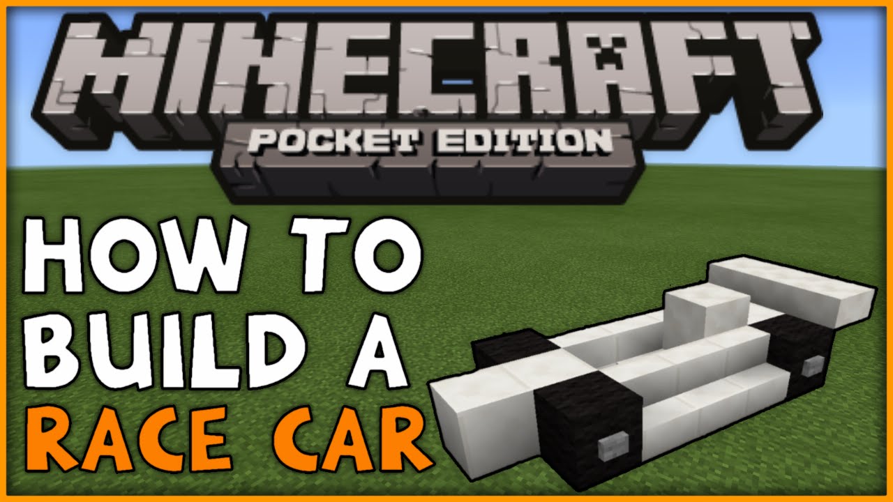 How to build a Race Car - Minecraft PE (Pocket Edition)