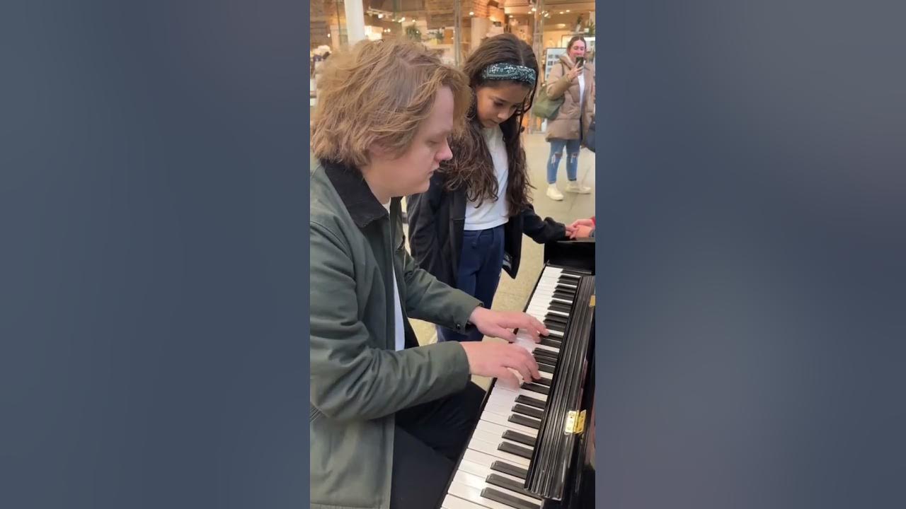 Lewis Capaldi in train station in London