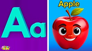 ABC Phonics Song With Two Words | A for Apple | Alphabets Song with Sounds For Children #abcd #kids