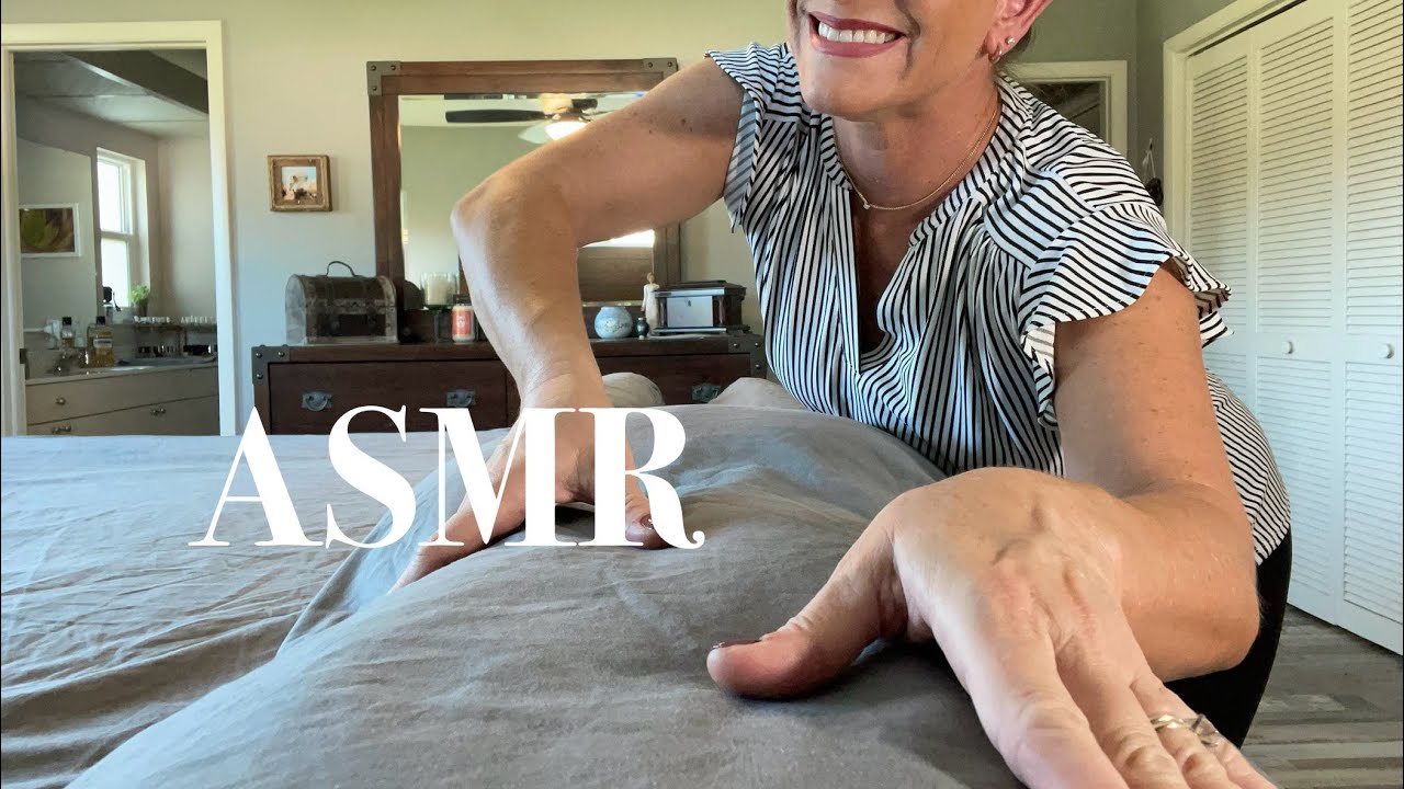 ASMR: Body Massage (POV angle, crisp sheet sounds, repetitive movements, soft spoken description)