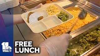 Free meals available over summer