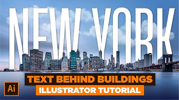 Text Behind Buildings | Adobe Illustrator Tutorial