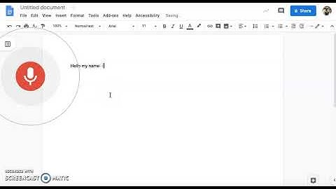 Using "Voice typing" on Google Drive
