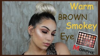 Brown Smokey Eye Using Morphe 35O Palette Priscilla Marie