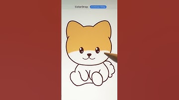 Cute IPad Drawing Shiba dog Kawaii draw for beginners in Procreate #shorts #art #drawing #digitalart