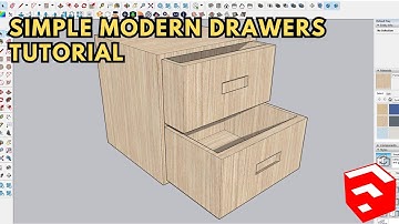 SKETCHUP BEGINNER TUTORIAL HOW TO MAKE SIMPLE MODERN DRAWERS