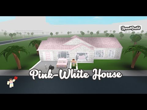 Roblox Bloxburg Speedbuild Pink White House - i built a huge pink castle bakery in bloxburg roblox
