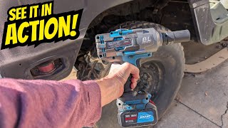 Can it handle my HMMWV's overtight lug nuts? - Cordless Impact Wrench Kit, 20V MAX 3/4 Impact Gun, 1