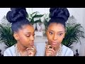 QUICK Holiday Style| 5 Minute Bun Updo   #FestiveSlay