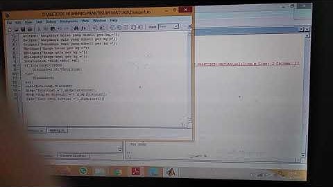 Latihan membuat program sederhana pada matlab