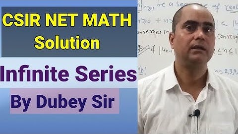 #CSIRNETMathSolution#QuestionsOfCSIRNETMath#InfiniteSeries#IITJAM#GATE#DkMathTutorial#DubeySir