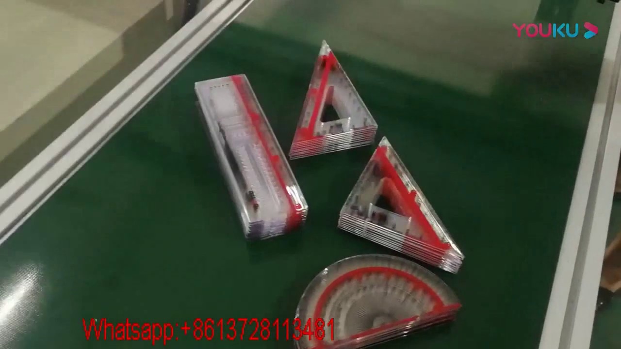 2 color full automatic ruler screen printer - YouTube
