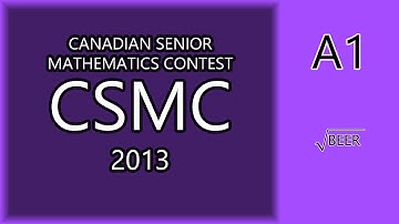 CSMC 2013 A1