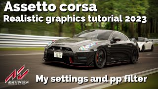 How to get photorealistic graphic settings on assetto corsa 2023 V3 - Easy and Fast!