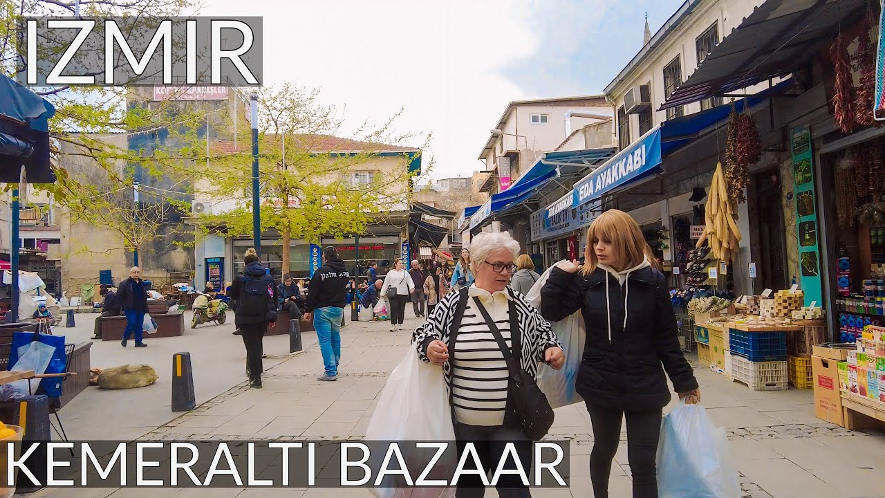 Izmir, तुर्किये | kemeralti बाज़ार | पैदल यात्रा 4K