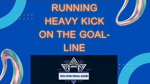 Executing Heavy Kick on the Goal-Line #flexbone #tripleoption #airforcefootball