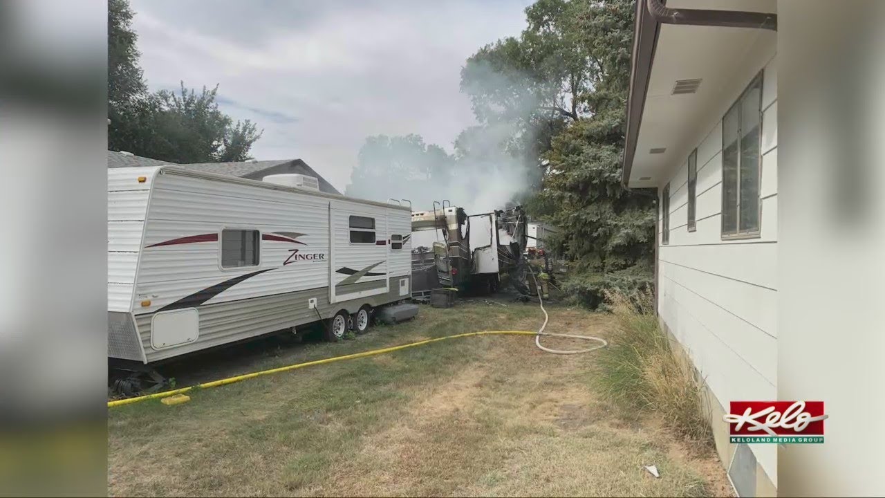 No one hurt in Huron camper fire - YouTube