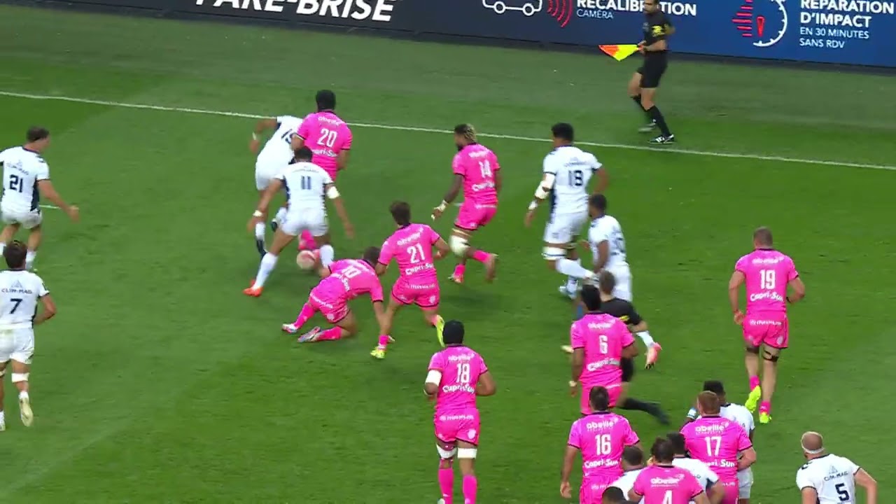 TOP 14 - Essai de Tanginoa HALAIFONUA (SFP) - Stade Français Paris - Montpellier Hérault Rugby