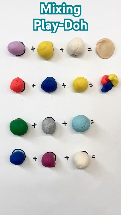 Learn Colours with Play Doh - Mixing Green & White (Theory of