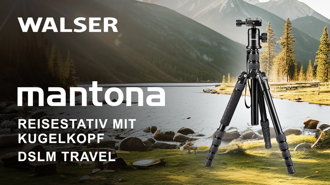 Treppiede Mantona Scout Max Set Per Macro – Altezza 157 Cm, Braccio Orientabile, Testa Sfera, Leggero Per Viaggi