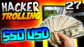 Minecraft HACKER TROLLING - STEALING $50 USD FROM HACKER!! - Ep. 27 ( Minecraft 1.8 Hacks )